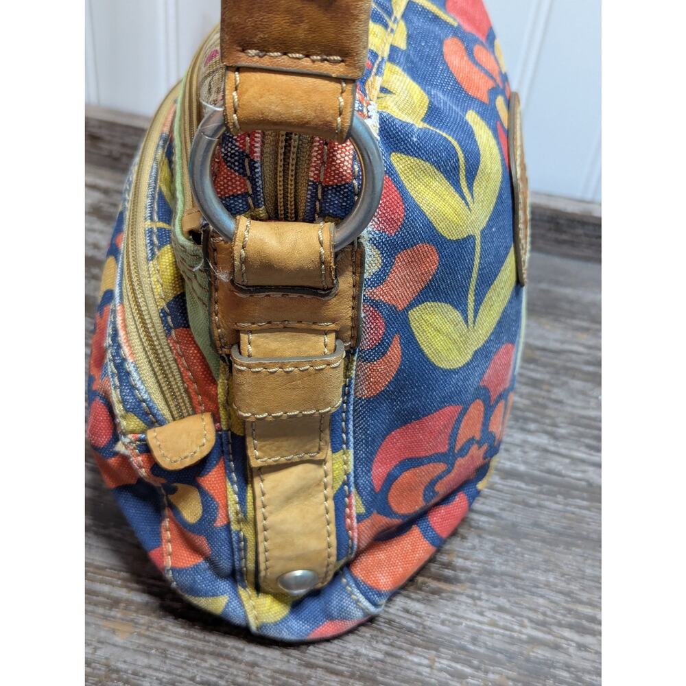 Fossil Vintage Canvas Multi compartment Multicolor Crossbody Bag - Picture 4 of 8